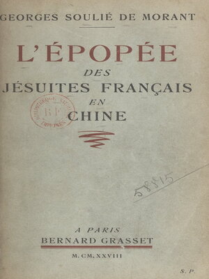 cover image of L'épopée des Jésuites français en Chine (1534-1928)